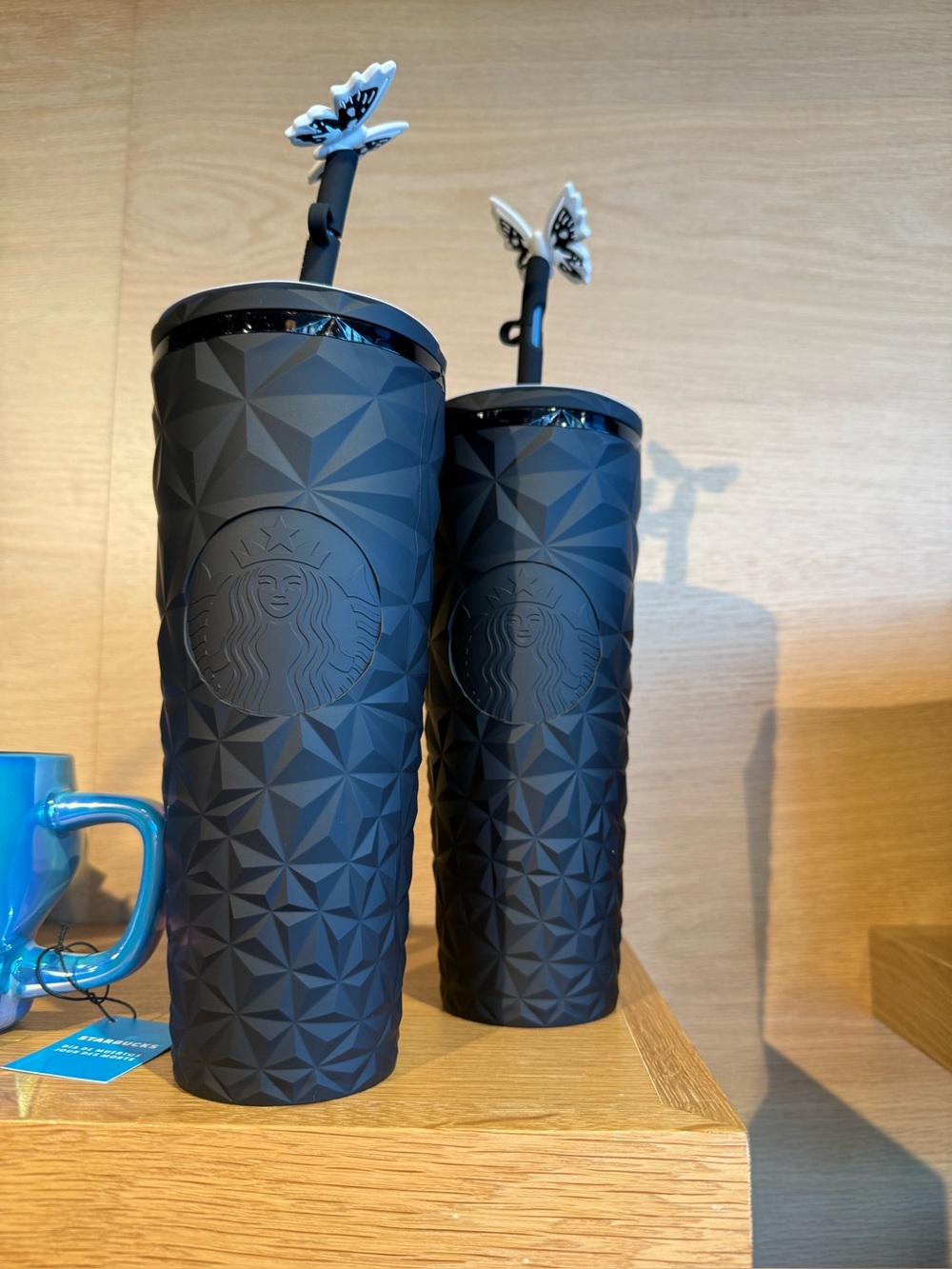 NEW Starbucks 2025 Midnight Glow-in-the-Dark Cold Cup with Moth Straw Topper